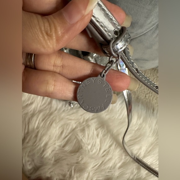 Stella Mccartney Star Glitter Bucket Bag In Storm Grey - Picture 6 of 12